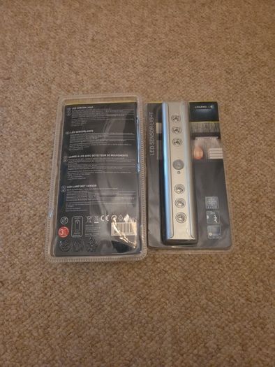 Pair of Livarnolux Silver LED Sensor Lights