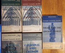 The Church And The Dark Ages. Volume 1&2. Cathedral And Crusade. Volume 1&2. Israel And The Ancient World. 5 X Henri Daniel-rops. All First Edition Paperback In Good Condition.