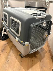 Large Dog Transporter IATA Approved Airline Travel Crate with Wheels