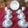 21 Piece Winterling Bavaria Harvest Gold Gilt Porcelain Tea Set Made In Germany Image 9