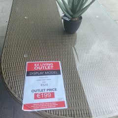 Seville Oval rattan Table (no glass) 180cm EZ Living