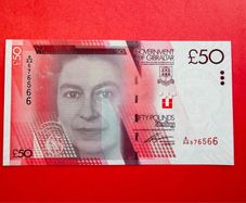Gibraltar  50  Pounds  2010. Pick  38a  Aa Prefix    ( Uncirculated )
