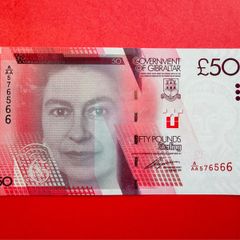 Gibraltar  50  Pounds  2010. Pick  38a  Aa Prefix    ( Uncirculated )