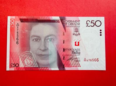Gibraltar  50  Pounds  2010. Pick  38a  Aa Prefix    ( Uncirculated )
