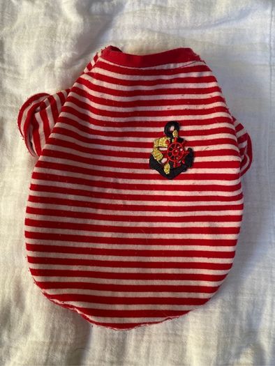 Dog Striped Nautical T Shirt Size XXS!