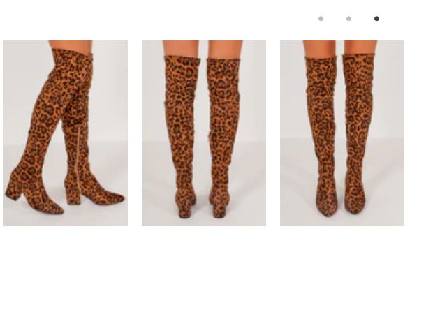 Boots Leopard Suedette Over The Knee size 5