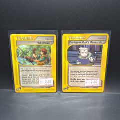 Fisherman 125/144 | Professor Oak's Research 149/165 Pokemon Cards