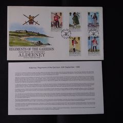 Guernsey First Day Cover : Regiments Of The Garrison : 1985