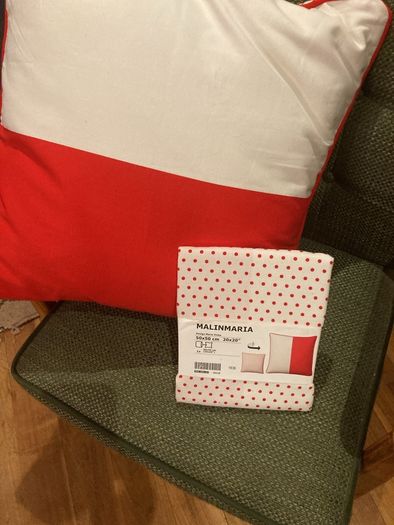 IKEA Malinmaria 50 cm by 50'cm Orange Polka Dot Cushion covers ( 2 ) - Brand new