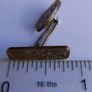Antique Cufflinks engraved design, antique. Oval fronts  gilt,  c1900. Image 9