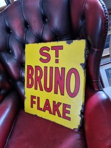 rare St Bruno enamel sign