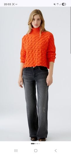 German brand Oui Cotton Jumper - Cherry Tomato - UK 12 - BNWT RRP 100