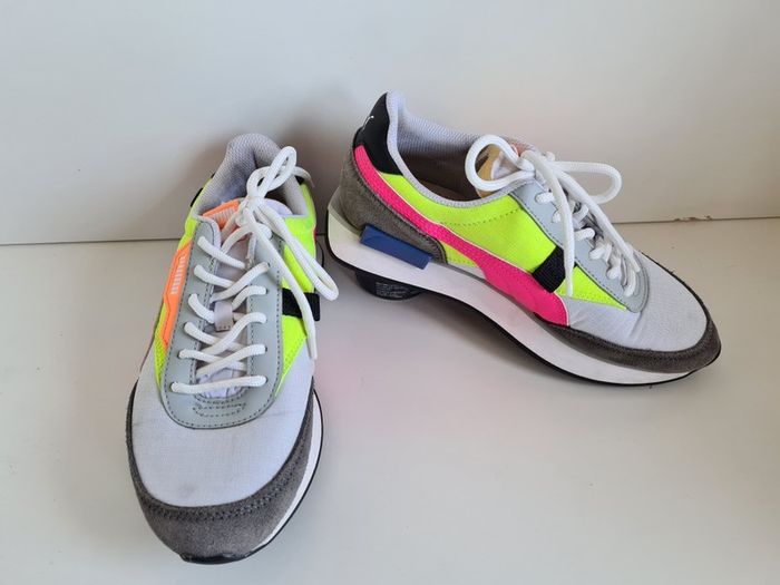 Puma sport shoes trainers runners colourfull uk4 EU 37