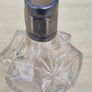 Vintage crystal bottle with silver top Image 2