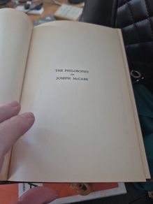 first edition very rare the philosophy of Joseph McCabe by Reverend marcelius manzo