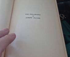 first edition very rare the philosophy of Joseph McCabe by Reverend marcelius manzo