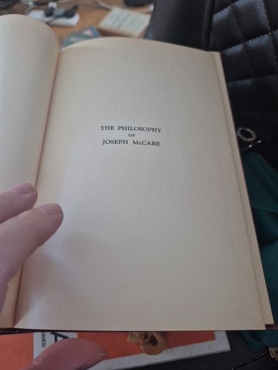 first edition very rare the philosophy of Joseph McCabe by Reverend marcelius manzo