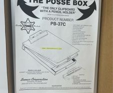Posse Box. Bottom Opening, Dual Compartment Clipboard made of Anodized Aluminum Silver.