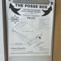 Posse Box. Bottom Opening, Dual Compartment Clipboard made of Anodized Aluminum Silver.