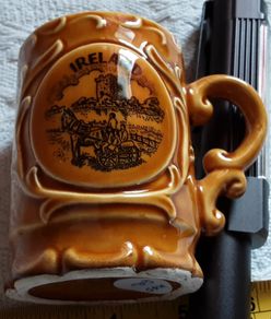 small brown Irish made mug