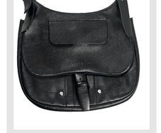 Longchamp Balzane Cowhide Shoulder Bag Medium Leather Grained Authentic