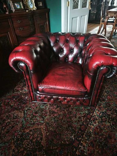 Chesterfield armchair and sofa set