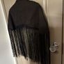 Heavily embellished limited edition exaggerated fringe cape cult piece Image 8