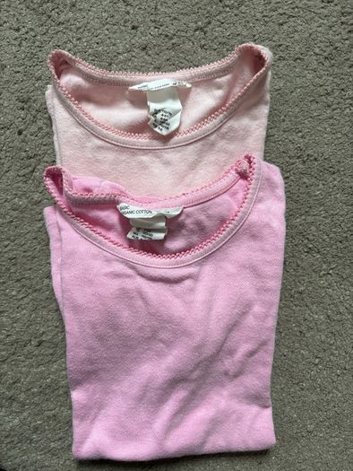 H&M organic cotton girls top short sleeve 4-6 years 110-116cm
