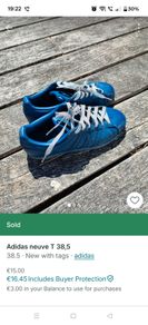 Adidas Originals Blue Sneakers size 38.5