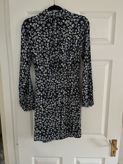 Mango floral shirt dress