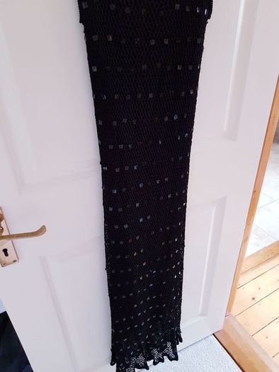 Black Party Dress with Sequins - Size 14