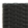 Bar Stools 2 pcs Black Poly Rattan Image 6