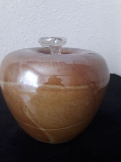 Paper Weight/Amber Glass .. Nice Gift ..  Price Drop