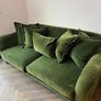 Green velvet sofa Image 4