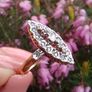 Antique Art Deco Marquise Diamond Ring 18ct Gold Image 2