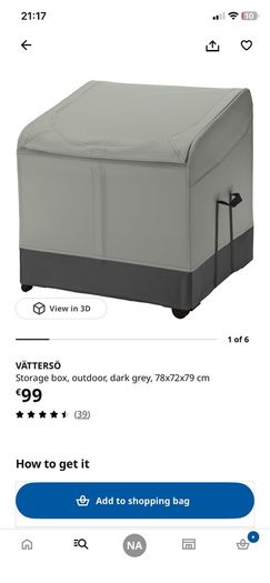 IKEA segron modular garden couch plus cussions storage