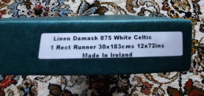 Irish Linen White Celtic Runner