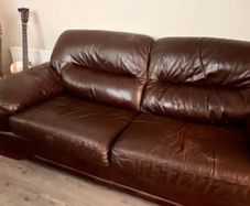 Leather sofa and Armchair