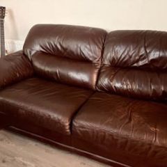 Leather sofa and Armchair