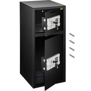 83.8 cm Digital Double Door Safe Depository Box Gun Safes Cash Office Security Lock Strong Iron Larger Digital Safe Box