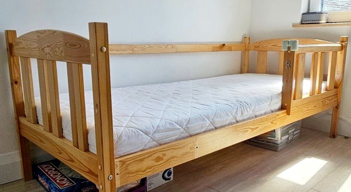 wooden kids bed