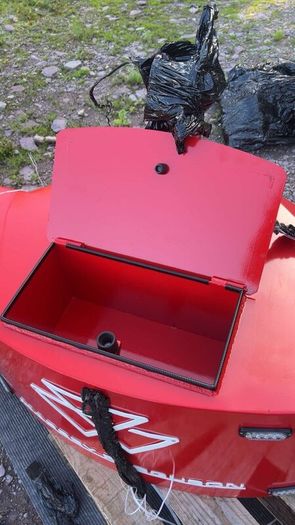 Weight block-storage compartment.