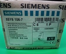 Postage - 12 x Siemens 5SY6106-7 MCB C6 1-Pole