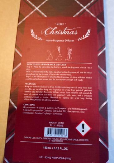 Festive Spice Fragrance Diffuser 180ml (new).