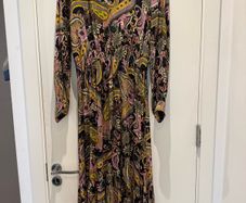 ZARA Paisley Midi Dress Boho Style Size S