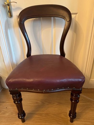 Pair of Antique Victorian Mahogany Balloon Back Chairs