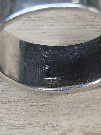 Vintage Sterling Silver Patterned Band Ring