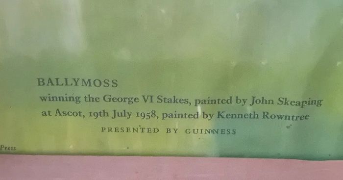 Large Vintage Guinness Horseracing Print