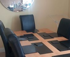 Dinning Table & 6 leather chairs