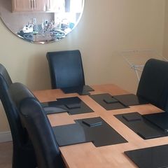 Dinning Table & 6 leather chairs